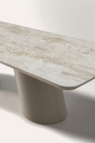 Mesa de Jantar Altea com Tampo em Cerâmica Bege
