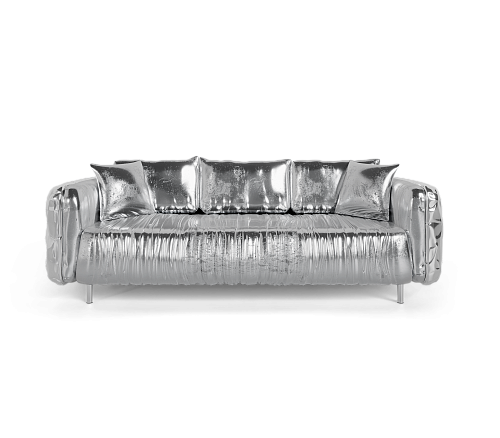 Sofá Luxe Prateado Imperia