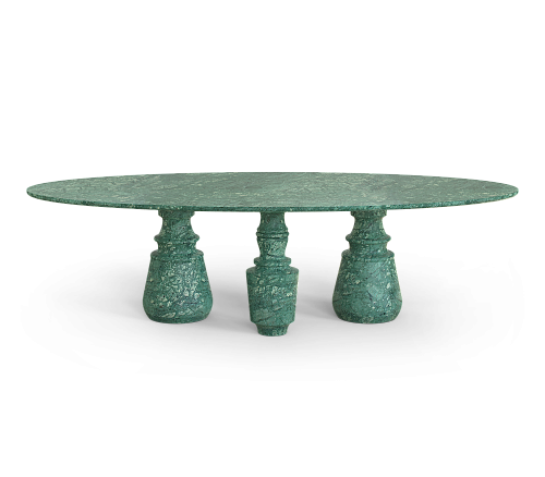 Mesa de Jantar Oval XL Guatemala Obsidian