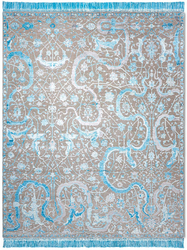 Tapete Luxuoso Tabriz Blue