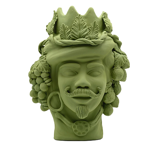 Escultura Moor's Head verde mate