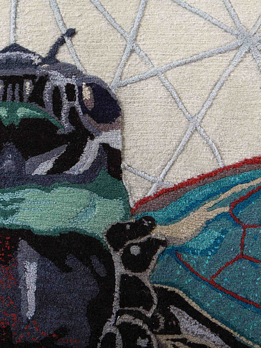 Tapete Tacua Oval Designer Tecido à Mão