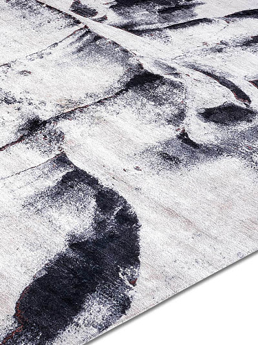 Tapete Preto e Branco Feito à Mão