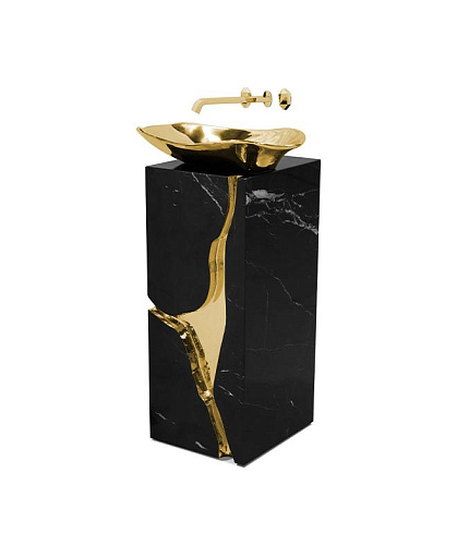 Lavatório de coluna design estilhaçado