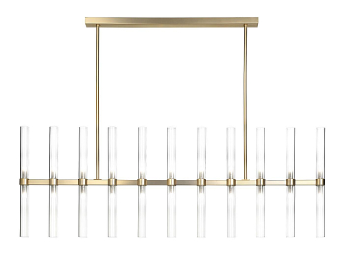 Lustre Rectangular com Tubos de Vidro