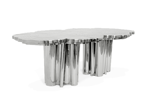 Mesa de Jantar Aço Inox Artisan