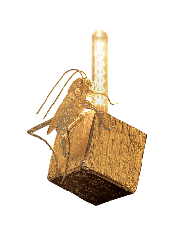 Candeeiro de parede pequeno Geode filigrana Cricket