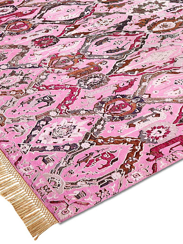 Tapete KavaBagh Rosa Feito à Mão Luxury