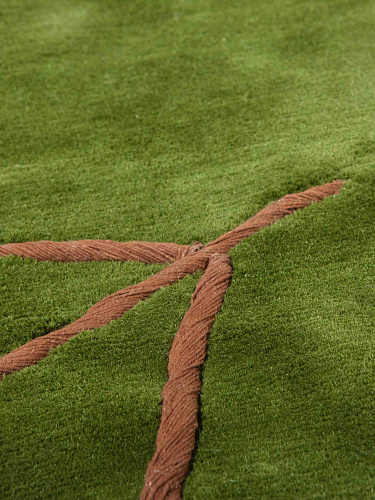 Tapete Big Leaf Designer Tecido à Mão