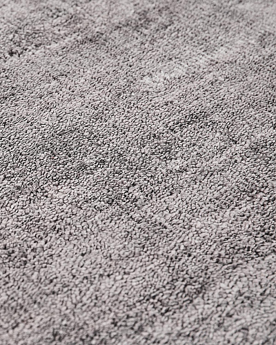 Tapete Redondo Prateado Seda de Bambu