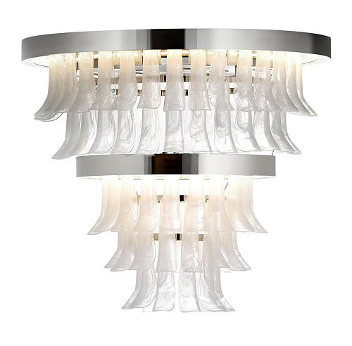Lustre em Níquel Polido e Vidro de Murano
