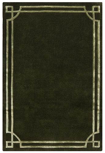 Tapete Moldura Art Deco Verde-Oliva