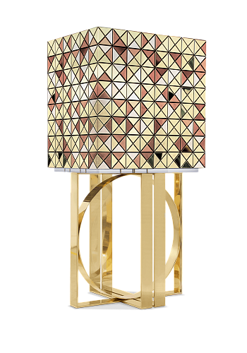 Armário Mosaic detalhes dourados