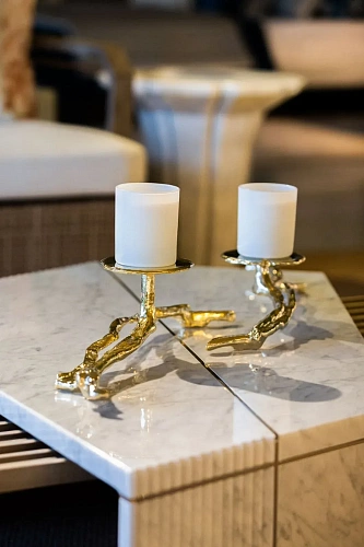 Porta-velas alto Lotus