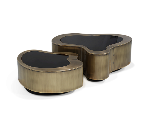 Conjunto de Mesas de Centro Crest Pátina Luxe