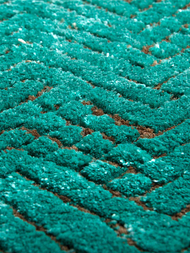 Tapete Verdiazul Designer Tecido à Mão