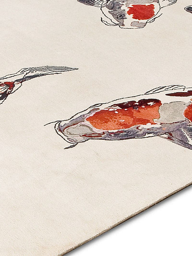 Tapete Fish Original em Branco Luxury Feito à Mão