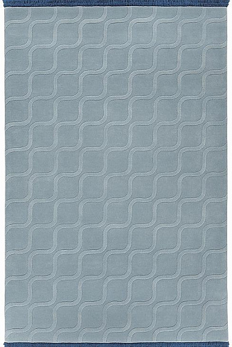 Tapete Azul-Claro Tufted à Mão