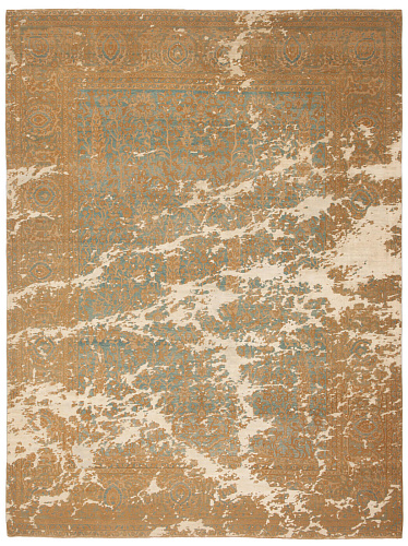 Tapete Tabriz Wooster Sky Azul-Claro Dourado Seda