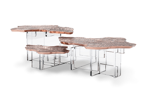 Mesa de Centro Cobre Caspian