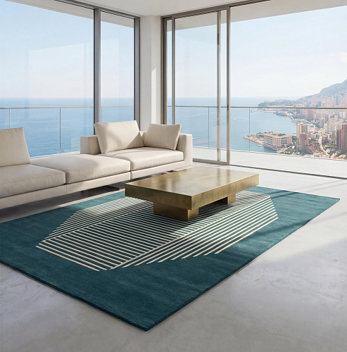 Tapete Octagon Lines Teal