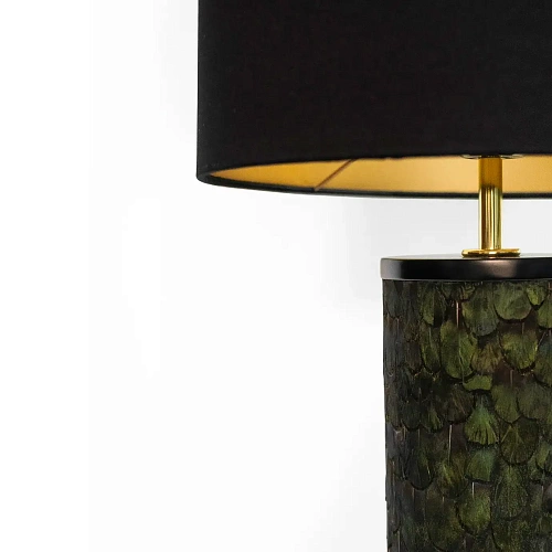 Candeeiro de mesa pena pavão Tailor