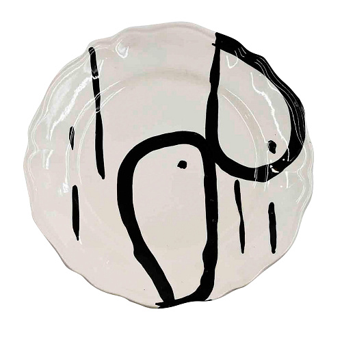 Prato cerâmico artesanal