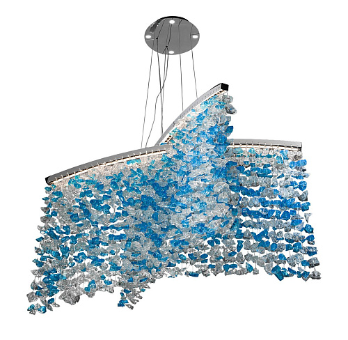 Lustre com Vidro de Murano Azul