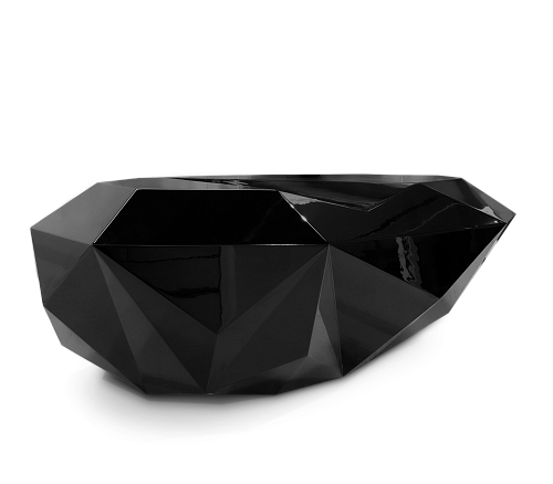 Mesa de Centro Preta Prism