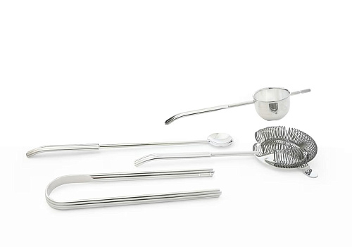 Conjunto profissional de bar prateado