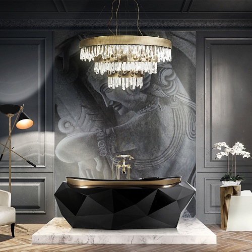 Lustre cascatas latão