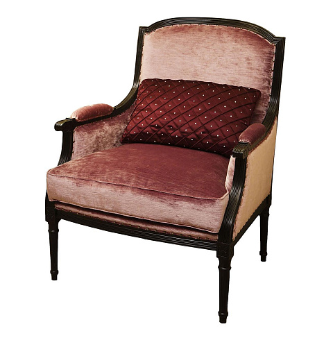 Poltrona Clássica em Veludo Bordô