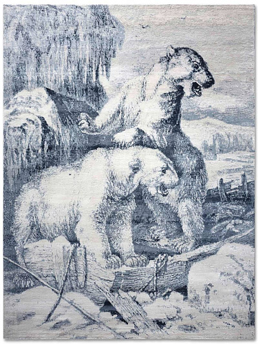 Tapete Polar Bear Tecido à Mão