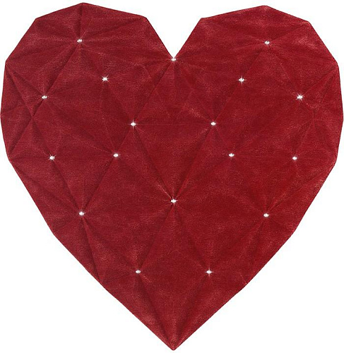 Tapete Heart Diamond Vermelho 200 x 200 cm