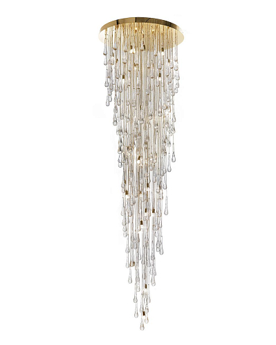 Lustre em Cascata de Pendentes de Murano