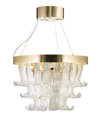 Lustre Murano em Anel Dourado