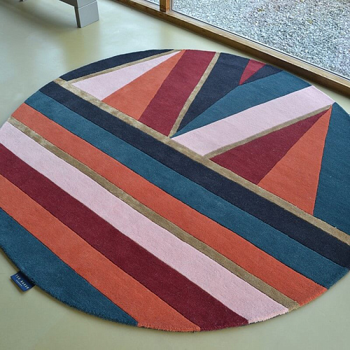 Tapete Redondo Sahara Bordô