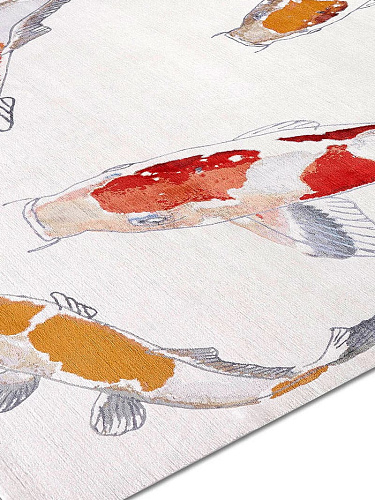 Tapete Fish Original em Branco Luxury Feito à Mão