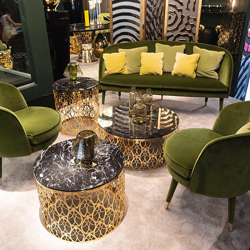 Mesa de Centro Cabaret Dourada