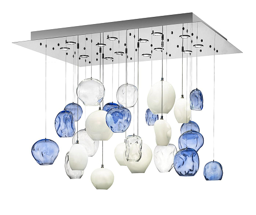 Lustre Blue Motion em Vidro de Murano