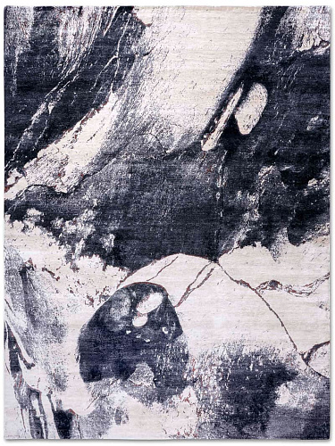 Tapete Preto e Branco Feito à Mão