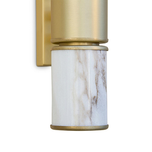 Candeeiro de parede cilindro latão mármore