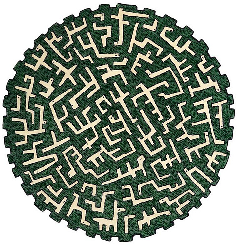 Tapete Ciliophora Verde Redondo Designer