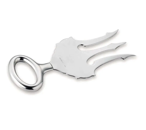 Garfo para pão prateado requintado