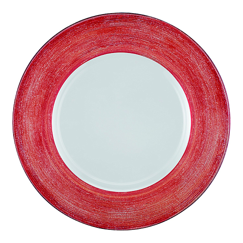 Sousplat Vermelho com Fio Prateado