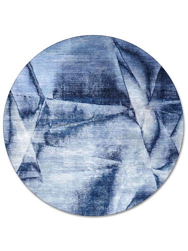 Tapete Redondo Navy Azul Feito à Mão