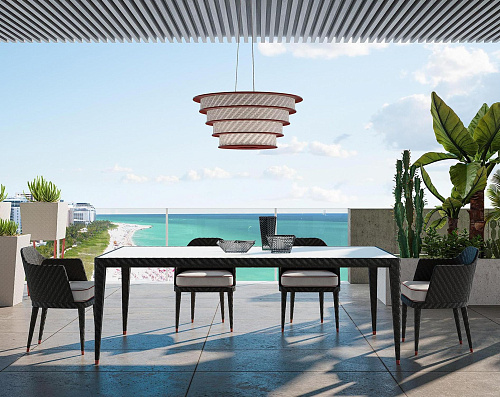 Mesa de jantar exterior requintada