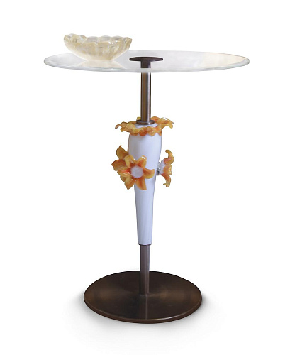 Mesa de Apoio com Tampo em Vidro de Murano