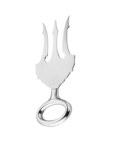 Garfo para pão prateado requintado