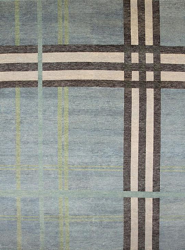 Tapete Feito à Mão Turco Xadrez